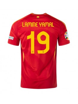 Spanien Lamine Yamal #19 Heimtrikot EM 2024 Kurzarm